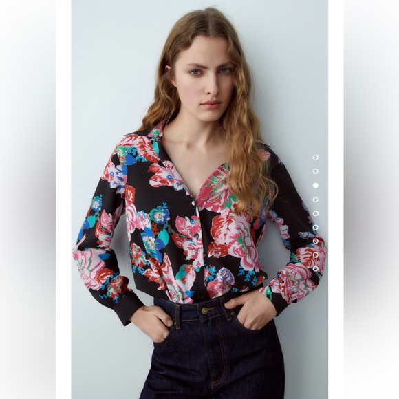 Zara Floral Print Blouse - Picture 3 of 10